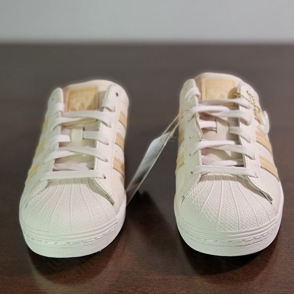 Adidas Originals London Superstar Mule Beige Pink Leather Shoes Sneakers G58357 - Picture 5 of 11
